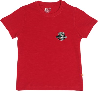 BodyCare Boys Solid Cotton Blend T Shirt(Red, Pack of 1)