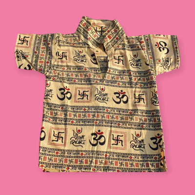 kunuaaru Baby Boys & Baby Girls Typography, Printed Pure Cotton Regular T Shirt(Brown, Pack of 1)