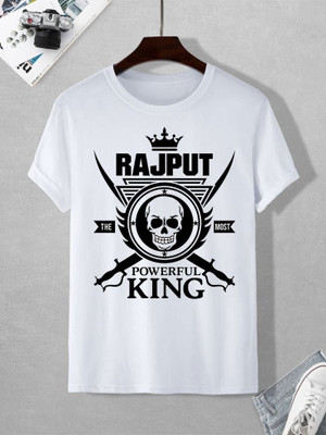 INDIAN EAGLE Boys & Girls Printed Polyester Regular T Shirt(White, Pack of 1)