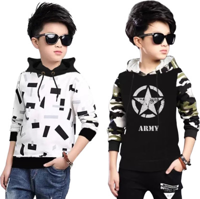 ATLANS Baby Boys & Baby Girls Printed Cotton Blend Regular T Shirt(Multicolor, Pack of 2)