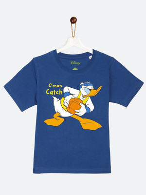 YK Disney Boys Printed Cotton Blend Regular T Shirt(Blue, Pack of 2)