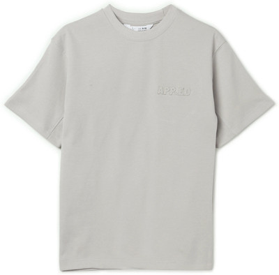 Alan Jones Boys Solid Cotton Blend Oversized T Shirt(Grey, Pack of 1)