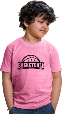 CHOMMBOOKA TRENDING Boys & Girls Printed Pure Cotton Regular T Shirt(Pink, Pack of 1)