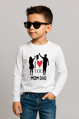 fashionbites Boys & Girls Graphic Print Polyester Regular T Shirt(White, Pack of 1)