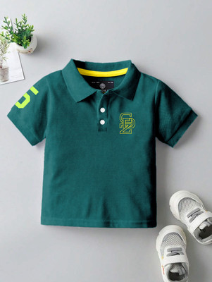 Codez Boys Printed Cotton Blend Regular T Shirt(Green, Pack of 1)