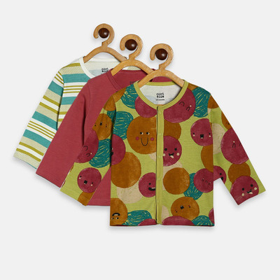 MINI KLUB Baby Boys Printed Pure Cotton Regular T Shirt(Multicolor, Pack of 3)