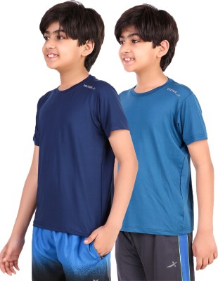 VECTOR X Boys Printed Polyester T Shirt(Multicolor, Pack of 2)