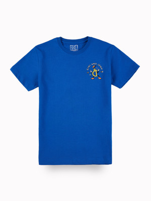 GINI & JONY Boys Graphic Print Pure Cotton Regular T Shirt(Blue, Pack of 1)
