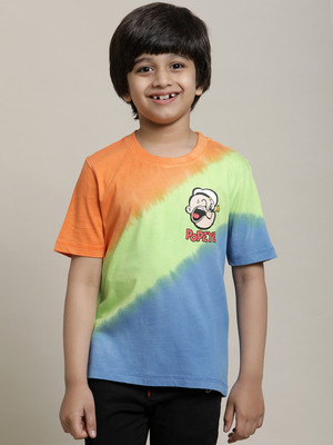 kidsville Boys Graphic Print Cotton Blend Regular T Shirt(Multicolor, Pack of 1)