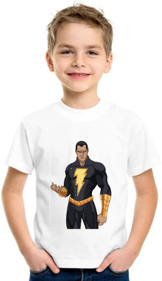 Shubham designer gallery Boys Printed Cotton Blend Regular T Shirt(White, Pack of 1)