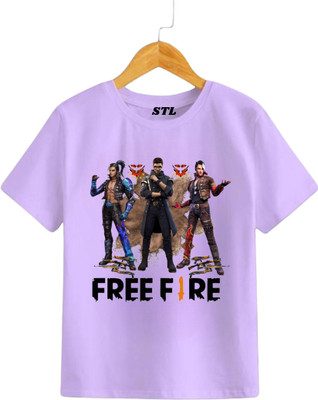 STYLELEDER Boys Printed Polycotton Regular T Shirt(Purple, Pack of 1)