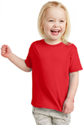 ORATEES Girls Solid Pure Cotton Regular T Shirt(Red, Pack of 1)