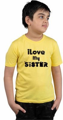 CHOMMBOOKA TREND Boys Printed Pure Cotton Regular, Slim T Shirt(Yellow, Pack of 1)