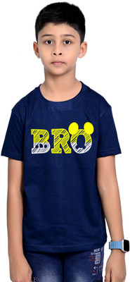 RAINBOWTEES Baby Boys Printed Cotton Blend Regular T Shirt(Blue, Pack of 1)