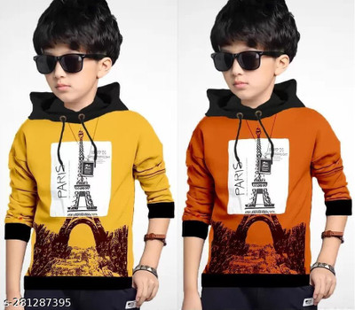 Ticoss Boys Typography Cotton Blend Regular T Shirt(Multicolor, Pack of 2)