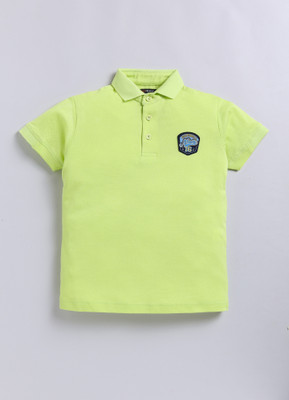 CRAZYPENGUIN ELITE Boys Solid Pure Cotton Regular T Shirt(Light Green, Pack of 1)