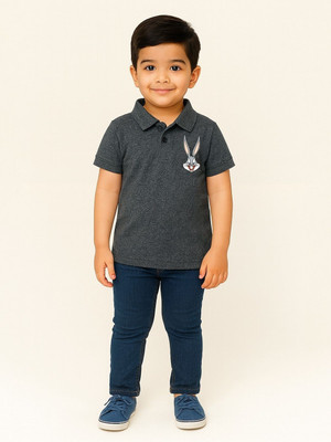 YK X Minute Mirth Boys & Girls Printed Cotton Blend Oversized T Shirt(Black, Pack of 1)