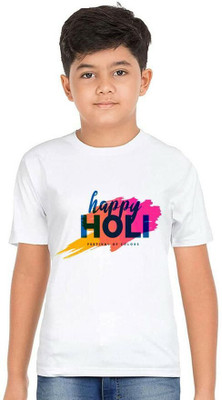 THEVENUS Boys Graphic Print Cotton Blend Regular T Shirt(White, Pack of 1)