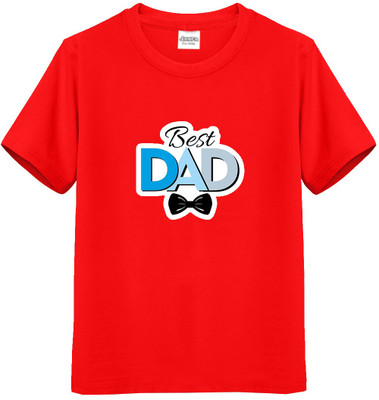 JANFA Boys Printed Pure Cotton Regular T Shirt(Red, Pack of 1)