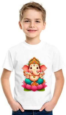 Dreamy Attire Baby Boys & Baby Girls Printed Polyester Regular T Shirt(White, Pack of 1)