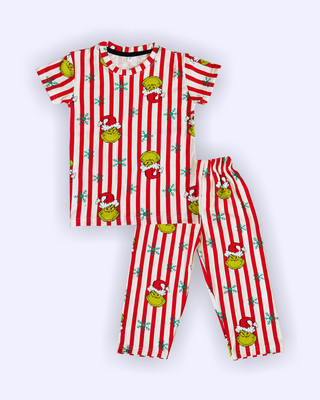 Crazy Kids Tshirt Boys & Girls Casual T-shirt Pant(RED)
