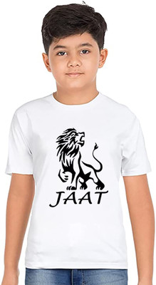 Think Tech Boys Printed Polyester Regular T Shirt(White, Pack of 1)
