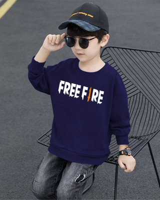 TEESHACK Boys Printed Cotton Blend Regular T Shirt(Dark Blue, Pack of 1)