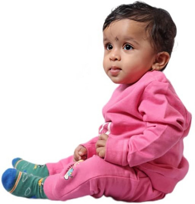 Kidzz Girls Solid Cotton Blend Regular T Shirt(Pink, Pack of 1)