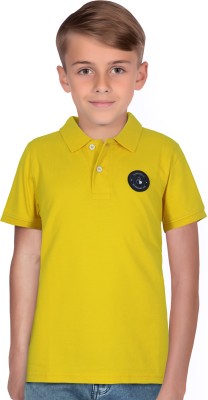 Allen Solly Boys Solid Pure Cotton Regular T Shirt(Blue, Pack of 1)