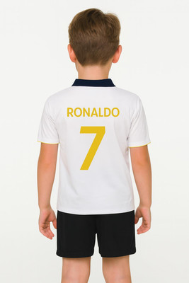 UNIQ Boys & Girls Printed Polyester Regular T Shirt(White, Pack of 1)