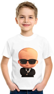 Dreamy Attire Baby Boys & Baby Girls Printed Polyester Regular T Shirt(White, Pack of 1)