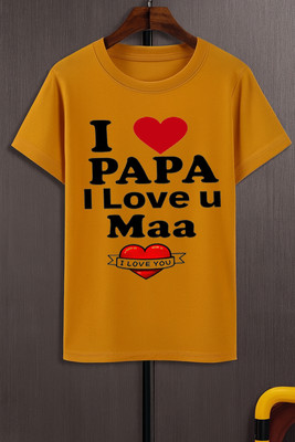 BQF Boys Printed Polyester Regular T Shirt(Yellow, Pack of 1)