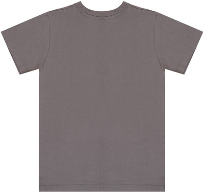 chenchu Boys & Girls Solid Pure Cotton Regular T Shirt(Grey, Pack of 1)