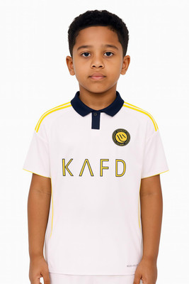 MSV Boys & Girls Printed Polyester Regular T Shirt(White, Pack of 1)