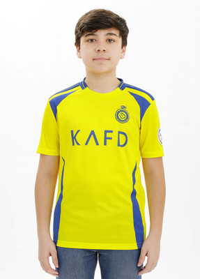 Ryze Boys & Girls Printed Polyester Regular T Shirt(Yellow, Pack of 1)