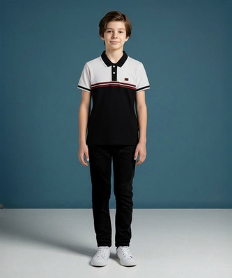 KILLER Boys Printed Pure Cotton Regular T Shirt(Black, Pack of 1)