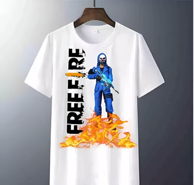 TDFASHIONNS Baby Boys & Baby Girls Printed Polyester Regular T Shirt(White, Pack of 1)