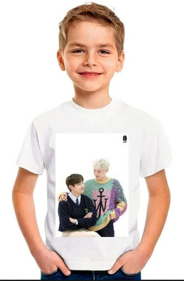 MH FASHION TRENDS Baby Boys & Baby Girls Solid Polyester Oversized T Shirt(White, Pack of 1)