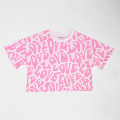 Pantaloons Junior Girls Solid Cotton Blend Regular T Shirt(White, Pack of 1)