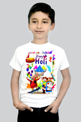 RIvoPrints Baby Boys & Baby Girls Graphic Print Cotton Blend Regular T Shirt(Multicolor, Pack of 1)