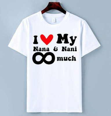 KPPRINT Boys & Girls Printed Cotton Blend Regular T Shirt(White, Pack of 1)