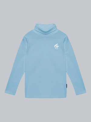 Kiddo Paanti Boys & Girls Solid Pure Cotton Regular T Shirt(Light Blue, Pack of 1)
