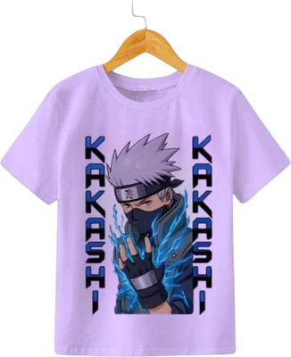 IWF Boys & Girls Printed Polycotton Regular T Shirt(Purple, Pack of 1)