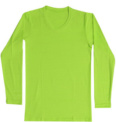 KAVYA Boys Solid Polyester Regular T Shirt(Green, Pack of 1)