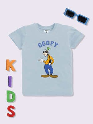 YK Disney Baby Boys Printed Cotton Blend Regular T Shirt(Blue, Pack of 1)
