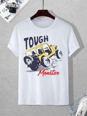 Us enterprises Boys & Girls Graphic Print Cotton Blend Regular T Shirt(White, Pack of 1)