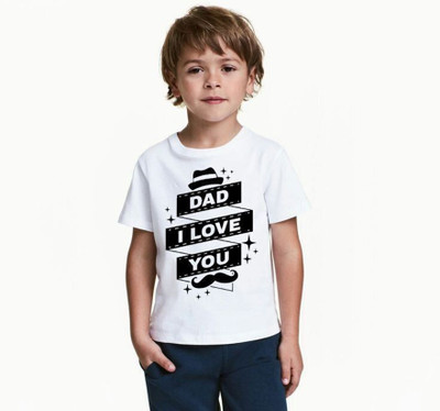 GPGARMENTS TREND Boys & Girls Printed Polyester Regular T Shirt(White, Pack of 1)