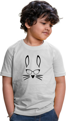 CHOMBOOKA Boys Printed Pure Cotton Regular, Slim T Shirt(Grey, Pack of 1)