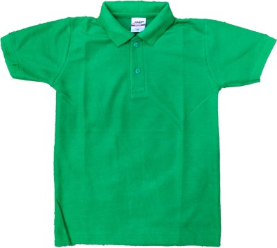 Nios Fashion Boys & Girls Solid Cotton Blend T Shirt(Green, Pack of 1)
