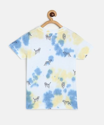 MINI KLUB Boys Graphic Print Pure Cotton T Shirt(Multicolor, Pack of 1)